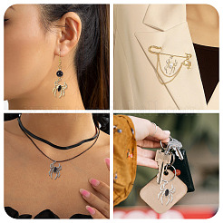 24 шт. подвеска в виде паука из двухцветного стекла&nbsp;FIND-TA0003-07