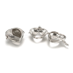 Экологически чистые латунные подвески с полыми сердечками&nbsp;KK-M180-09P-NR