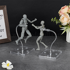 Собранные прямоугольные стойки для демонстрации фигурок из пластика PS с регулируемым железным кронштейном&nbsp;ODIS-WH0100-12B