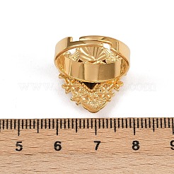 Регулируемые кольца в форме сердца из нержавеющей стали 304 для женщин&nbsp;LS-RJEW-A074-07G