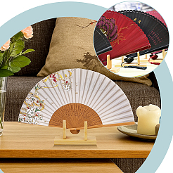 Деревянные складные веерные стенды&nbsp;LS-DIY-WH0899-323