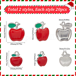 40шт 2 стиля подвески из сплава с эмалью&nbsp;FIND-SC0012-90