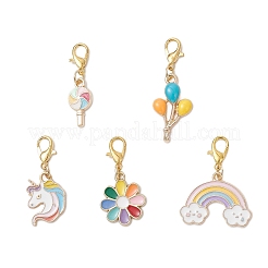 Подвесные украшения из сплава эмали&nbsp;HJEW-JM04191