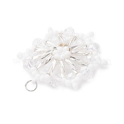 Подвески-снежинки из стеклянных бусин&nbsp;PALLOY-MZ01080-01