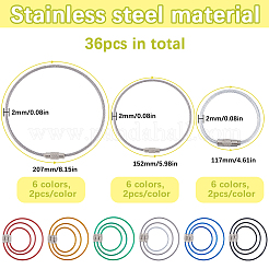 36 шт. 18 стиля резиновый чехол из нержавеющей стали трос брелки&nbsp;FIND-SC0013-72