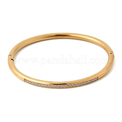 Женские браслеты-шарниры из нержавеющей стали 304 с микропаве из кубических цирконий&nbsp;BJEW-D408-30G