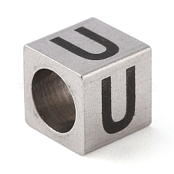 Европейские бусины из нержавеющей стали 201&nbsp;LS-STAS-M058-01U-P