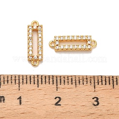 Латунные подвески-соединители с микропаве из прозрачного кубического циркония&nbsp;KK-H515-18G