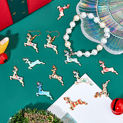 48шт 8 цвета сплава эмалевые подвески&nbsp;ENAM-FH0001-16-NR