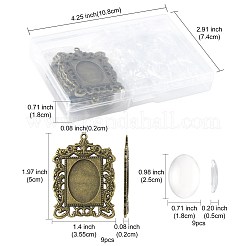 Наборы для изготовления прямоугольных подвесок своими руками&nbsp;DIY-FS0009-38