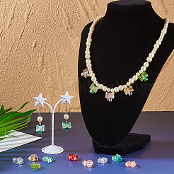 36шт 6 цвета стеклянные подвески&nbsp;FIND-TA0004-21