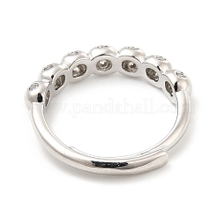 Покрытие стойки латунь микро паве прозрачные кольца из циркония&nbsp;RJEW-E064-13P