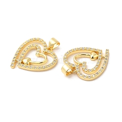 Латунные микропаве прозрачные подвески с фианитом&nbsp;ZIRC-L103-014G