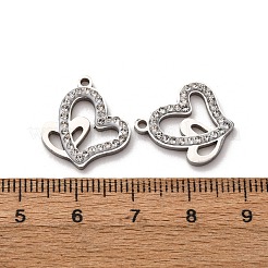 Подвески из нержавеющей стали 304 со стразами из глины&nbsp;STAS-P406-17H-P