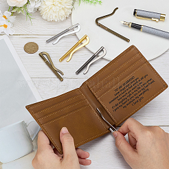 6 шт. 6-цветные зажимы для денег из сплава и железа&nbsp;AJEW-AR0005-21