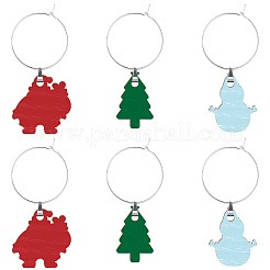 24 шт. 3 стиля фанерное деревянное кольцо для этикетки на бокал для вина&nbsp;FIND-WH20050-005