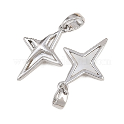 Подвески из латуни и натуральных пресноводных ракушек&nbsp;KK-H538-05P