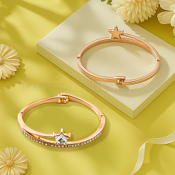 3шт 3-цветные браслеты из сплава со стразами для женщин&nbsp;BJEW-HY0001-20