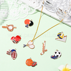 18шт 9 стиля подвески из цинкового сплава с эмалью&nbsp;FIND-SC0020-54