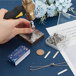 10шт регулируемый слайдер из нержавеющей стали 304 для изготовления браслета&nbsp;DIY-SC0026-30A