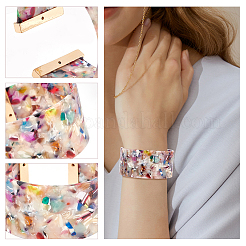 Пластиковые серьги-гвоздики с подвесками из дубового листа&nbsp;AJEW-AN0007-09