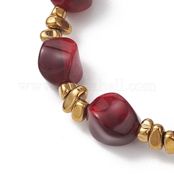 Эластичные браслеты из акриловых бусин&nbsp;BJEW-JB13273