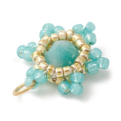 5шт 5 стиля подвески из натурального смешанного камня и бисера&nbsp;PALLOY-MZ00161