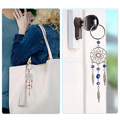 10шт 2-х цветный брелок из стекла и сплава&nbsp;KEYC-TAC00040