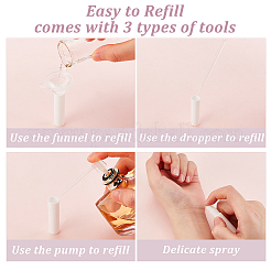 80 набор пластиковых флаконов-распылителей объемом 3 мл с 2 мини-прозрачными пластиковыми воронкообразными воронками&nbsp;MRMJ-BC0003-28A