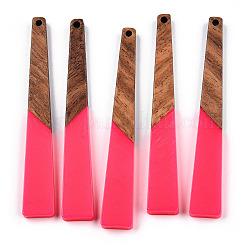 Большие подвески из непрозрачной смолы и орехового дерева&nbsp;LS-RESI-TAC0017-46-C03