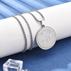 201 кулон из нержавеющей стали со стразами для женщин&nbsp;NJEW-U021-01P