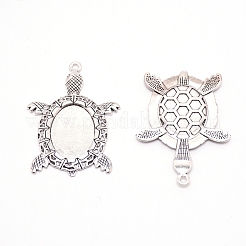 Сплав кулон кабошон сеттинги&nbsp;PALLOY-WH0079-89AS-RS