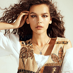 10 шт. набор из 10-х стильных ожерелий с подвесками из сплава и цепочками из нержавеющей стали 304&nbsp;NJEW-AB00019