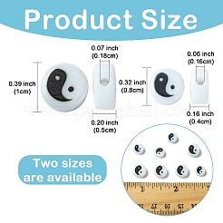 20шт непрозрачные акриловые бусины с принтом&nbsp;SACR-YW0001-96A