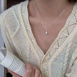 925 кулон в форме звезды из стерлингового серебра с микропаве из прозрачных кубических цирконий для женщин&nbsp;FS-WG24A8B-02