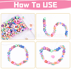 200шт бусины из полимерной глины ручной работы&nbsp;CLAY-YW0002-20