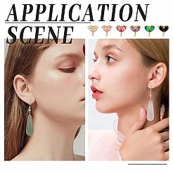 3 пара 3-х стилевых латунных серег-капель&nbsp;EJEW-YW0001-11A