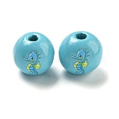 Европейский бисер из натурального дерева&nbsp;WOOD-S059-01M