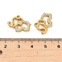 Подвеска из нержавеющей стали 304 со стразами&nbsp;STAS-U047-18G