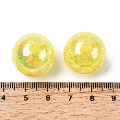 Цвет AB прозрачный хрустят круглый акриловые бусины&nbsp;CACR-S006-07