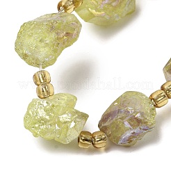 Гальванизированные нити из необработанных натуральных аметистов&nbsp;G-Z131-J02-04