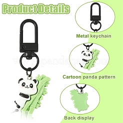 15 шт. подвесные украшения из смолы в виде панды в 5 стилях&nbsp;HJEW-YW00210