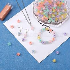 210шт 6 цвета прозрачные акриловые бусины&nbsp;TACR-SZ0001-18