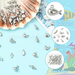 40 шт. 10 подвески из нержавеющей стали 304 в морском стиле&nbsp;STAS-CJ0002-76