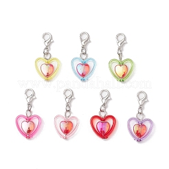 Подвеска в виде сердца из прозрачного акрила&nbsp;HJEW-JM03297