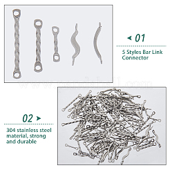 150 шт. 5 стиля подвесок-соединителей из нержавеющей стали 304&nbsp;STAS-DC0016-22