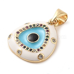 Подвески из настоящей позолоченной латуни с прозрачным кубическим цирконием 18 карат&nbsp;KK-A198-10G-01