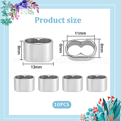 10 шт. разделительные бусины из нержавеющей стали 304&nbsp;FIND-UN0007-83