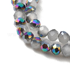 Гальваническое стекло граненые бусины рондель стренги&nbsp;EGLA-D020-4x3mm-M3