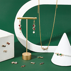 12 шт. 6-цветные латунные микрофибровые соединительные звенья с кубическим цирконием&nbsp;KK-GA0001-12